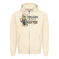 Sandshell froggy before coffee Zipper Hoodie - MaliasSmallBusiness