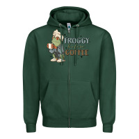 Sports Green froggy before coffee Zipper Hoodie - MaliasSmallBusiness