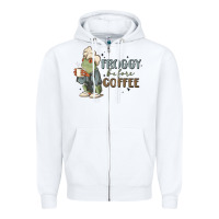 White froggy before coffee Zipper Hoodie - MaliasSmallBusiness