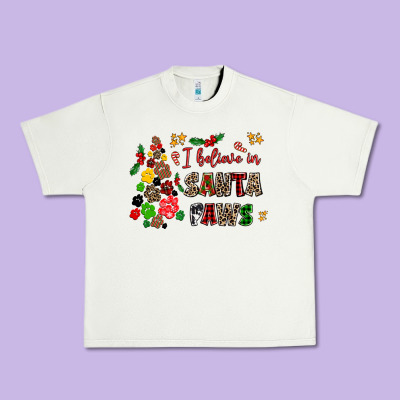I Believe In Santa Paws Urban Heavy Tee Designed By Adodesignshop