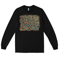 Black leopard with turquoise glitter Long Sleeve Tee - Artiststas