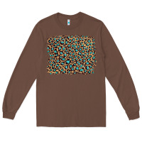 Chestnut leopard with turquoise glitter Long Sleeve Tee - Artiststas