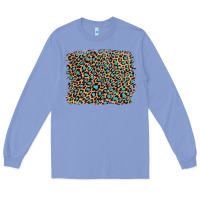 Colony Blue leopard with turquoise glitter Long Sleeve Tee - Artiststas