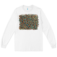 White leopard with turquoise glitter Long Sleeve Tee - Artiststas