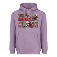 You Serious Clark With Santa Sleigh Heavyweight Hoodie | Teevron