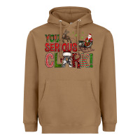 Toasted Coconut You Serious Clark With Santa Sleigh Heavyweight Hoodie - BundleAndBundleShop