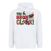 White You Serious Clark With Santa Sleigh Heavyweight Hoodie - BundleAndBundleShop