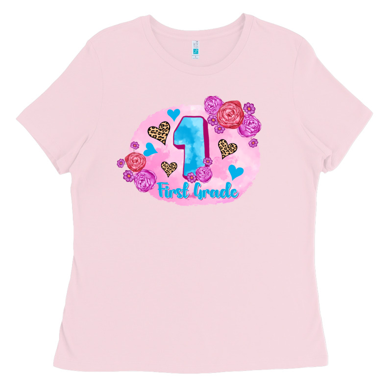 Back To School Flowers First Grade 3200x2400 Ladies Tee by AdoDesignShop | Teevron