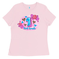 Bubblegum Pink back to school flowers first grade 3200x2400 Ladies Tee - AdoDesignShop