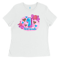White back to school flowers first grade 3200x2400 Ladies Tee - AdoDesignShop