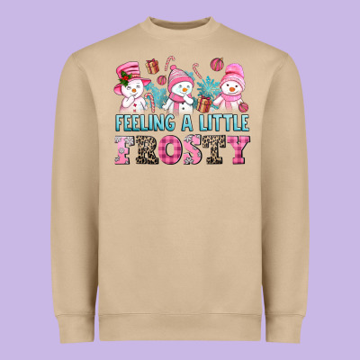 Feelin' A Little Frosty Heavyweight Sweatshirt Designed By Adodesignshop