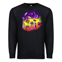 Black halloween candy  patches Premium Sweatshirt - BundleAndBundleShop