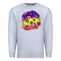 Heather Grey halloween candy  patches Premium Sweatshirt - BundleAndBundleShop