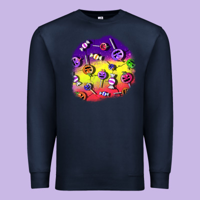 Halloween Candy  Patches Premium Sweatshirt Designed By Bundleandbundleshop