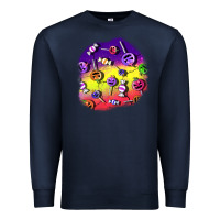 Navy halloween candy  patches Premium Sweatshirt - BundleAndBundleShop