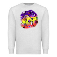 Oatmeal Heather halloween candy  patches Premium Sweatshirt - BundleAndBundleShop