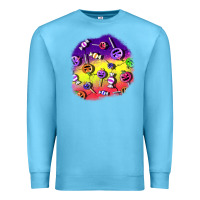 Ocean Blue halloween candy  patches Premium Sweatshirt - BundleAndBundleShop