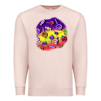 Pale Pink halloween candy  patches Premium Sweatshirt - BundleAndBundleShop