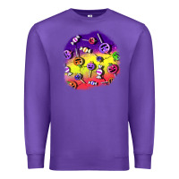 Purple halloween candy  patches Premium Sweatshirt - BundleAndBundleShop