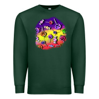 Sports Green halloween candy  patches Premium Sweatshirt - BundleAndBundleShop