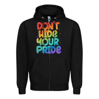 Black dont hide your pride Zipper Hoodie - MaliasSmallBusiness