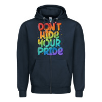 Navy dont hide your pride Zipper Hoodie - MaliasSmallBusiness