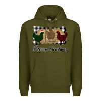 Army Green Merry Christmas Chickens Premium Hoodie - Bettercallsaul