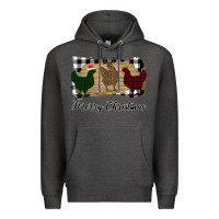 Charcoal Heather Merry Christmas Chickens Premium Hoodie - Bettercallsaul
