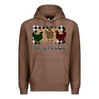 Chestnut Merry Christmas Chickens Premium Hoodie - Bettercallsaul