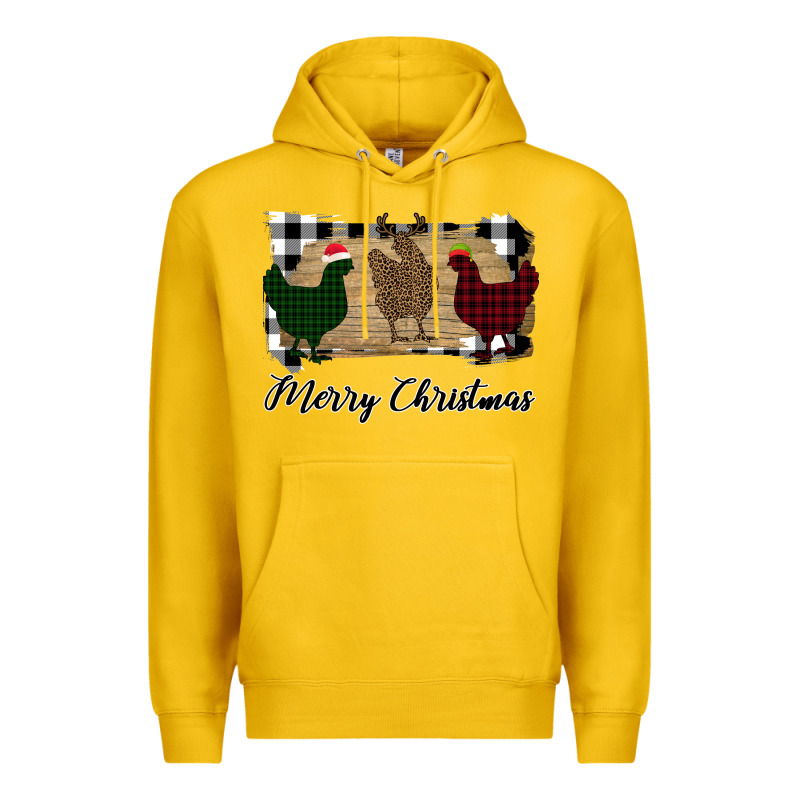 Merry Christmas Chickens Premium Hoodie by Bettercallsaul | Teevron
