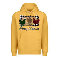 Mustard Merry Christmas Chickens Premium Hoodie - Bettercallsaul