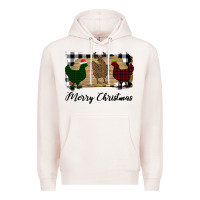 Pale Pink Merry Christmas Chickens Premium Hoodie - Bettercallsaul