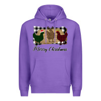 Purple Merry Christmas Chickens Premium Hoodie - Bettercallsaul