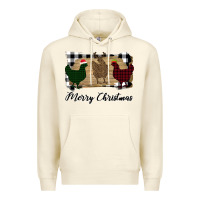 Sandshell Merry Christmas Chickens Premium Hoodie - Bettercallsaul