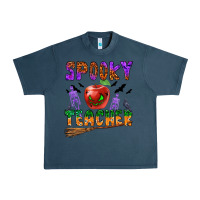 Midnight Navy spooky teacher Urban Heavy Tee - BundleAndBundleShop