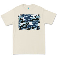 Bone blue camouflage background Premium Tee - BarkalooDesign