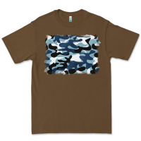 Cacao blue camouflage background Premium Tee - BarkalooDesign