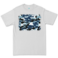 Dove Grey blue camouflage background Premium Tee - BarkalooDesign