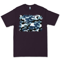 Plum blue camouflage background Premium Tee - BarkalooDesign