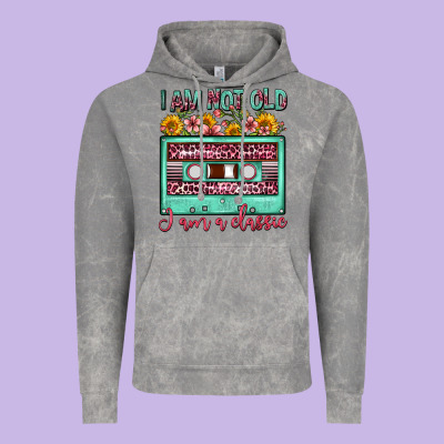 I Am Not Old I Am A Classic Sunflower Floral Casse Vintage Hoodie Designed By Fadigitalartstudio