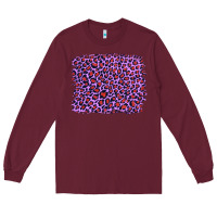 Burgundy lilac leopard with red glitter Long Sleeve Tee - Artiststas