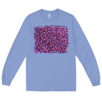 Colony Blue lilac leopard with red glitter Long Sleeve Tee - Artiststas