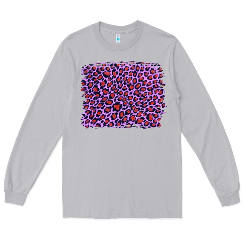Lilac Leopard With Red Glitter Long Sleeve Tee by Artiststas | Teevron