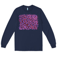 Navy lilac leopard with red glitter Long Sleeve Tee - Artiststas