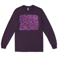 Plum lilac leopard with red glitter Long Sleeve Tee - Artiststas