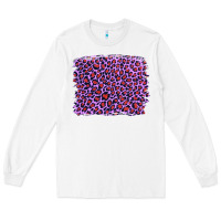 White lilac leopard with red glitter Long Sleeve Tee - Artiststas