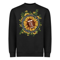 Black football gemstone sunflower Heavyweight Sweatshirt - JahusDesignShop