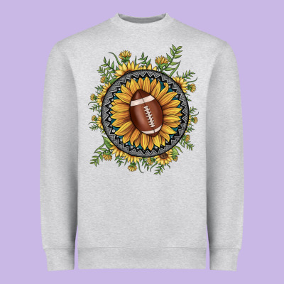 Football Gemstone Sunflower Heavyweight Sweatshirt Designed By Jahusdesignshop