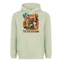 Matcha Tis The Season Fall Football Truck Heavyweight Hoodie - BundleAndBundleShop