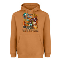 Meerkat Tis The Season Fall Football Truck Heavyweight Hoodie - BundleAndBundleShop